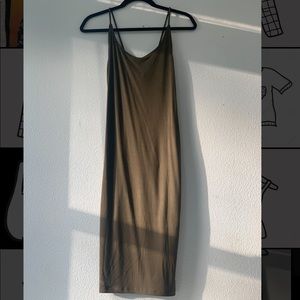 Long Olive Green Dress
